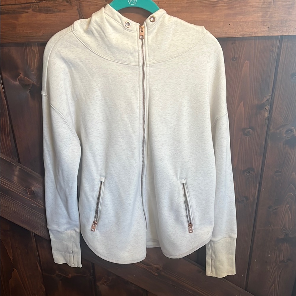 Cozy White Zip-Up Hoodie